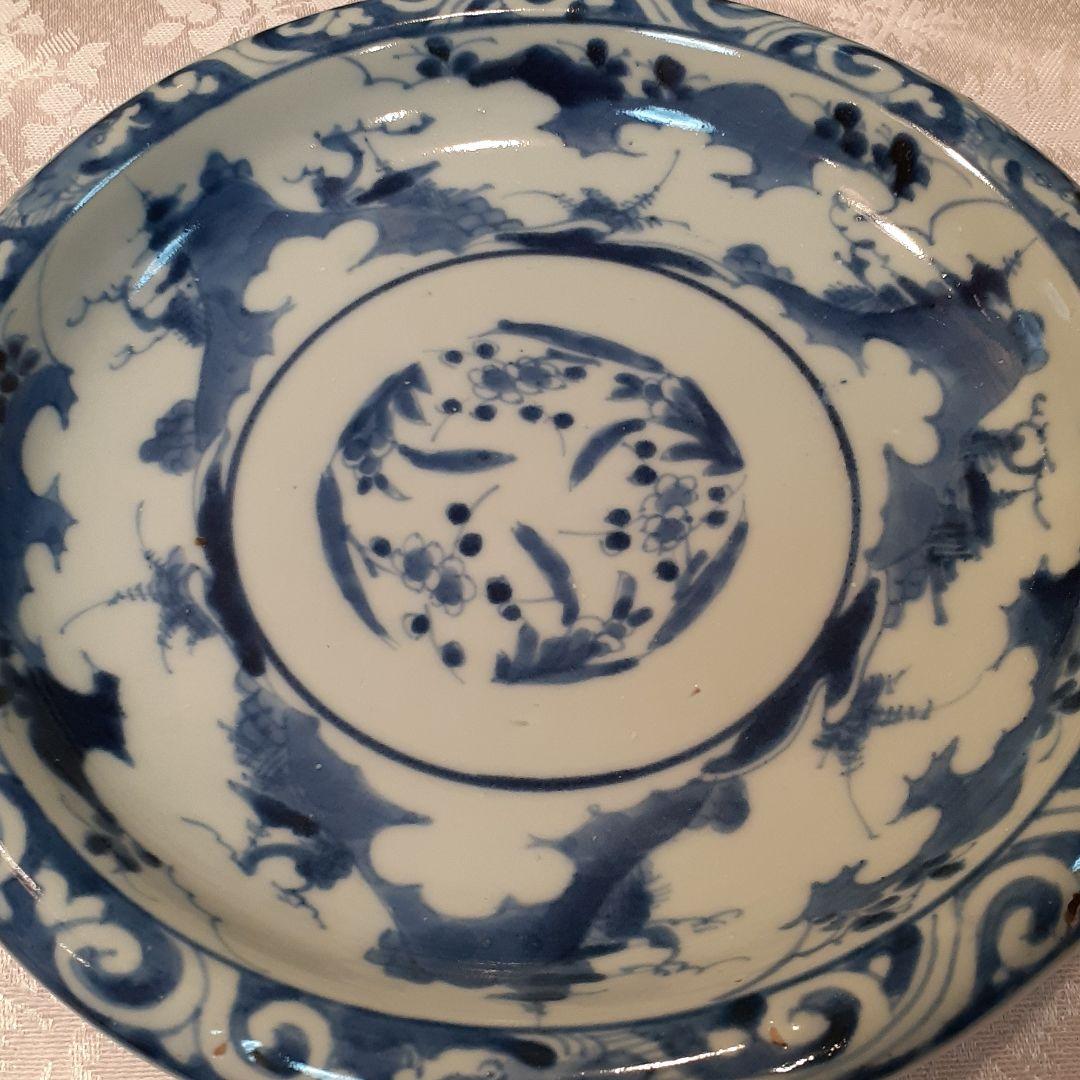 希少❤️古伊万里～玉縁蛸唐草紋平皿揃い