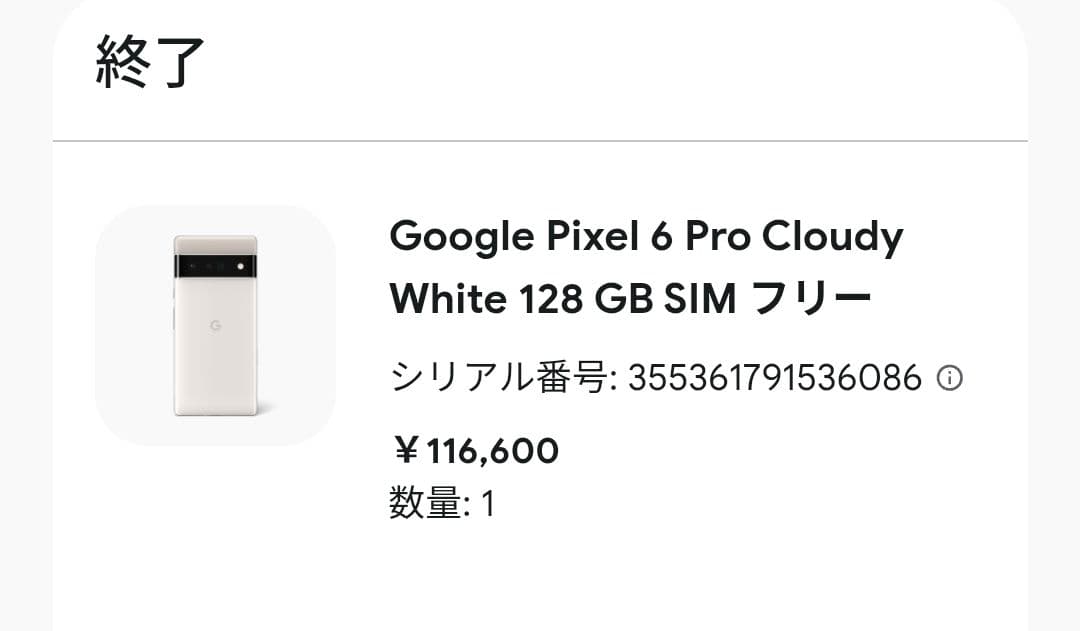 B*2様 Google Pixel 6 Pro 本体