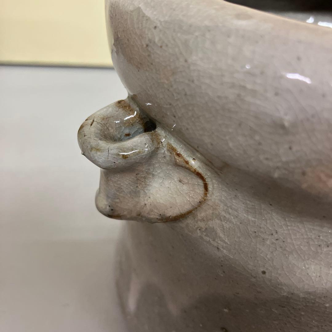 D-5 昭和レトロ 萩焼 陶器製 水指 水差し 茶道具 茶器 食器 和食器
