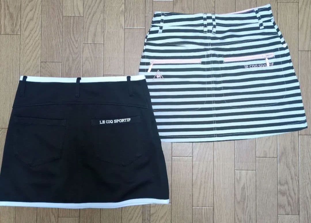Le Coq Sportif ゴルフウェア 黒×白 コーデセット／サイズ7（S）