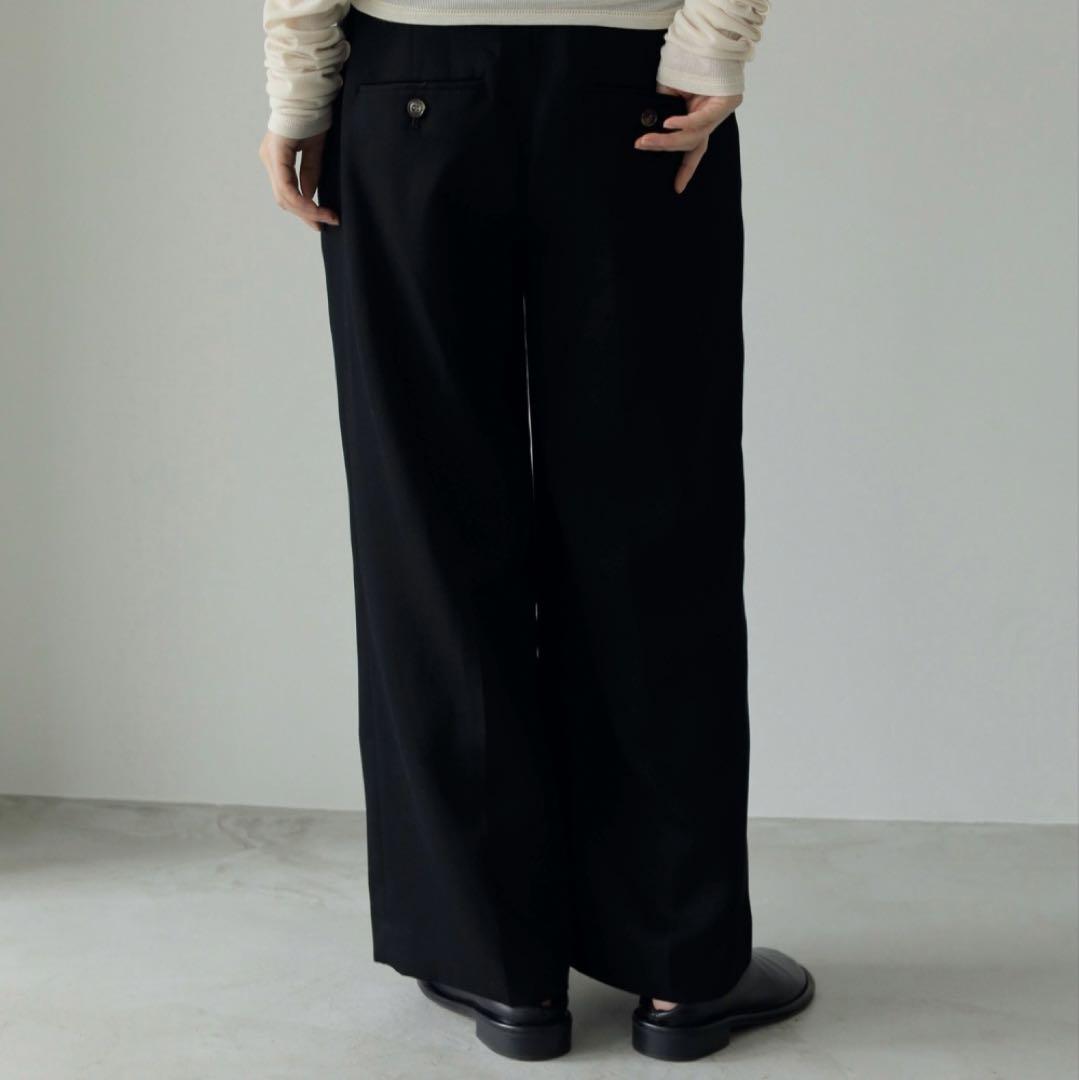 【Reha.】Tuck Wide Pants/36/black