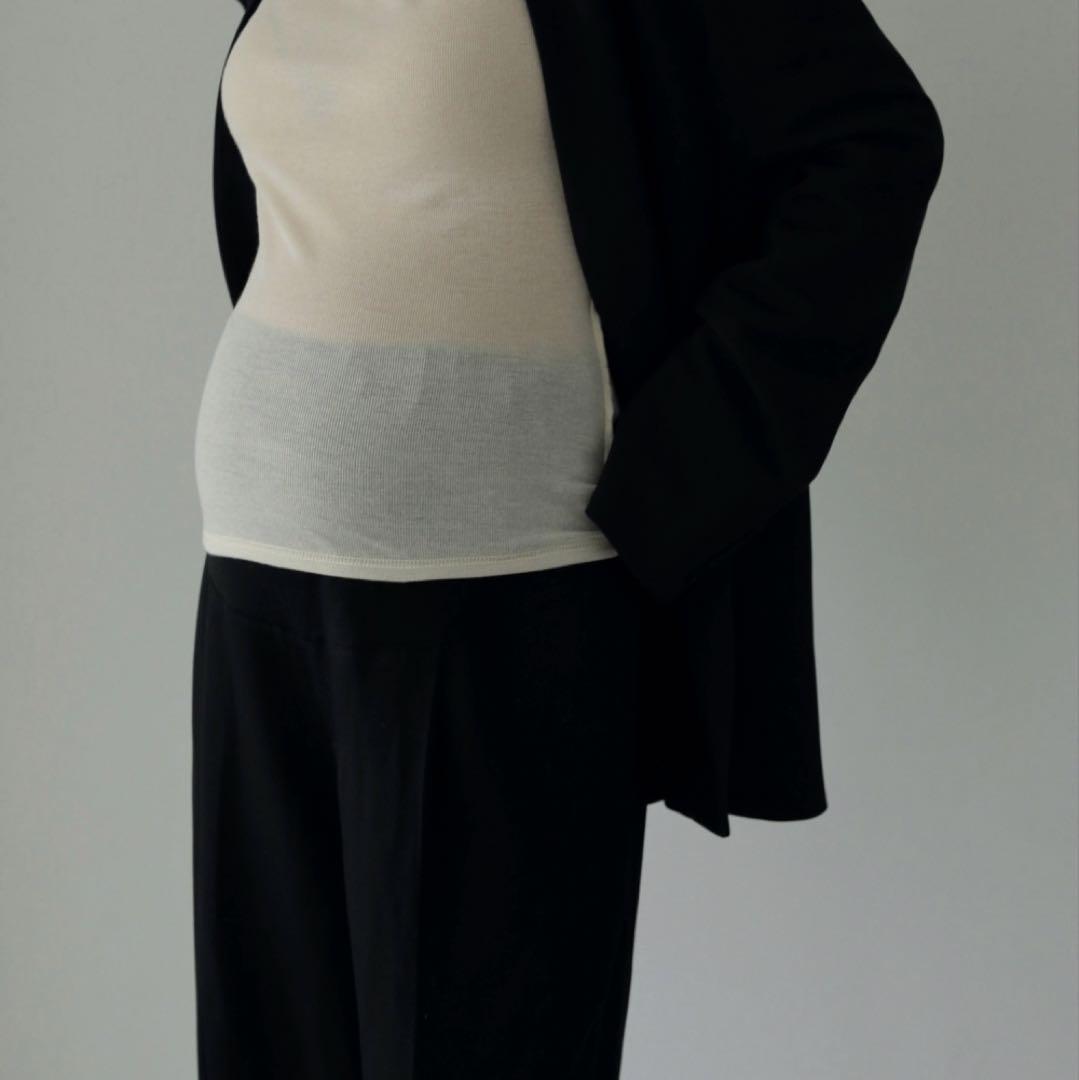 【Reha.】Tuck Wide Pants/36/black