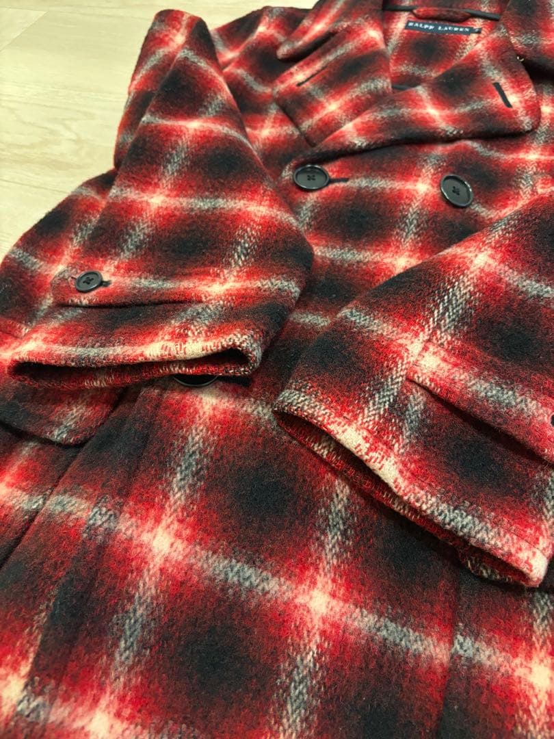 【未使用品】Ralph Lauren チェック ウール Pコート ダブル ベルト