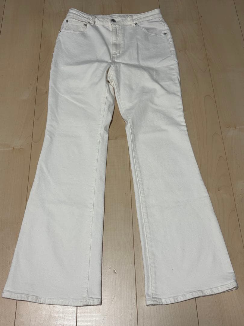 ホワイトフレアデニムパンツ　brrrsos archive SWAG opium