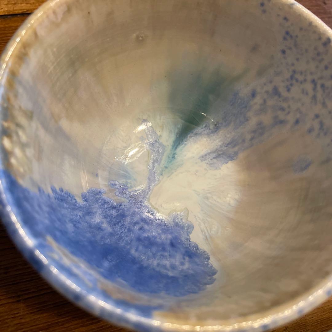 新品　神尾奈々さん　美しすぎるペアカップ&プレート4点セット　陶芸作家