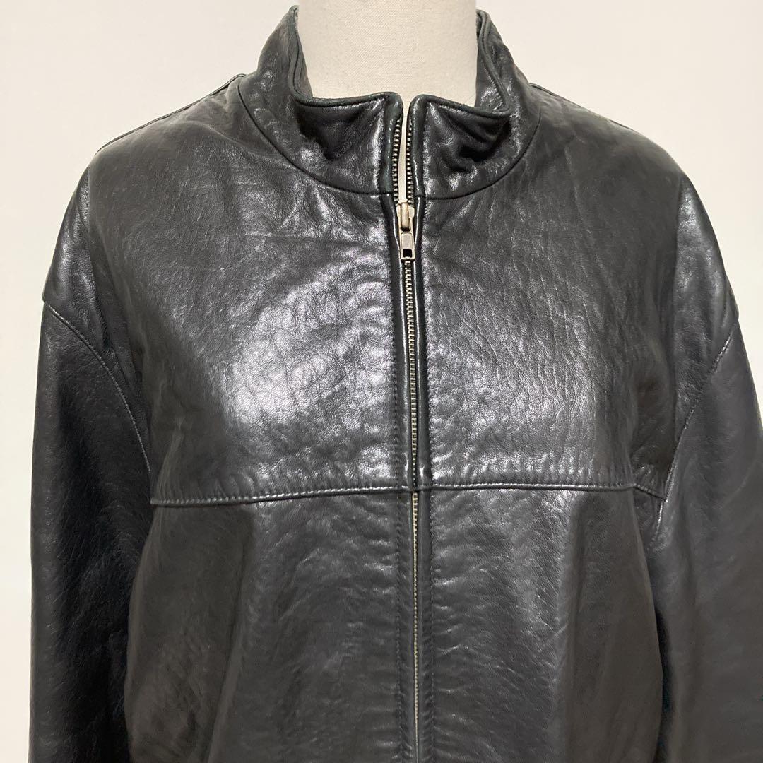 【希少美品】オンワード樫山　ラムレザージャケット　羊革100%　大きいサイズ