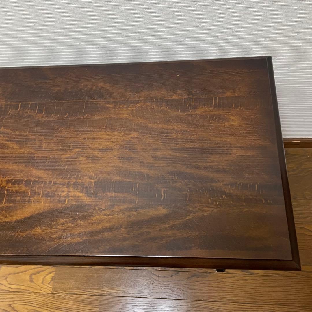 美品　オールドカリモク　サイドテーブル　マガジンラック付き　コロニアル