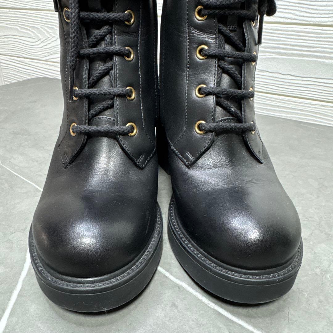 極美品　グッチ　GUCCI アンクルブーツ　ダブルG ブラック　24cm