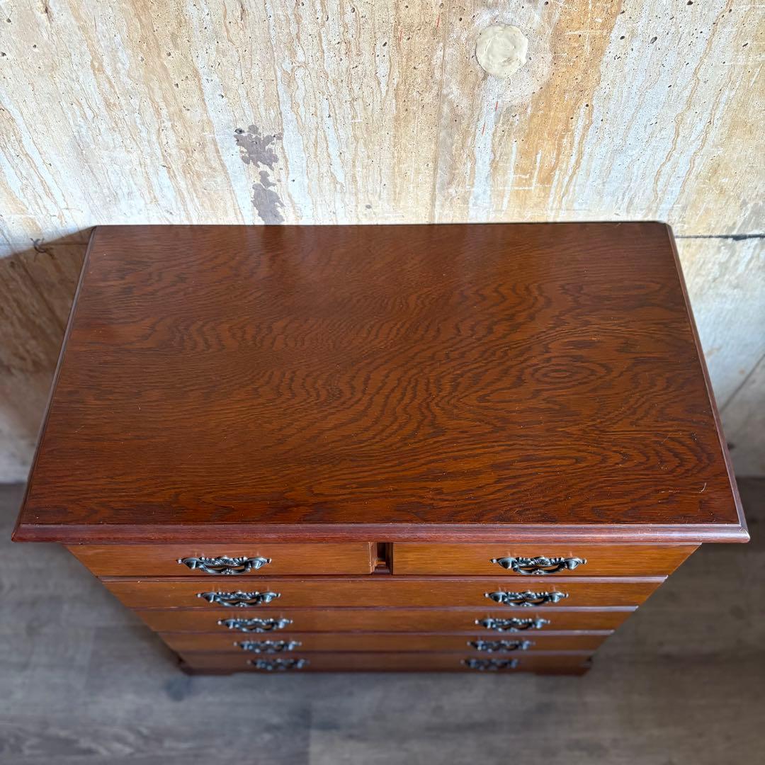 越後民芸家具　5段チェスト　6杯　民芸箪笥　クラシカル　①