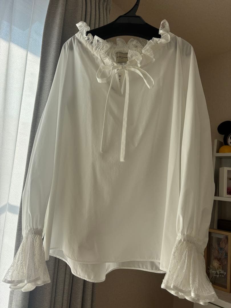 UNITED ARROWS フリルブラウス ホワイト FREE