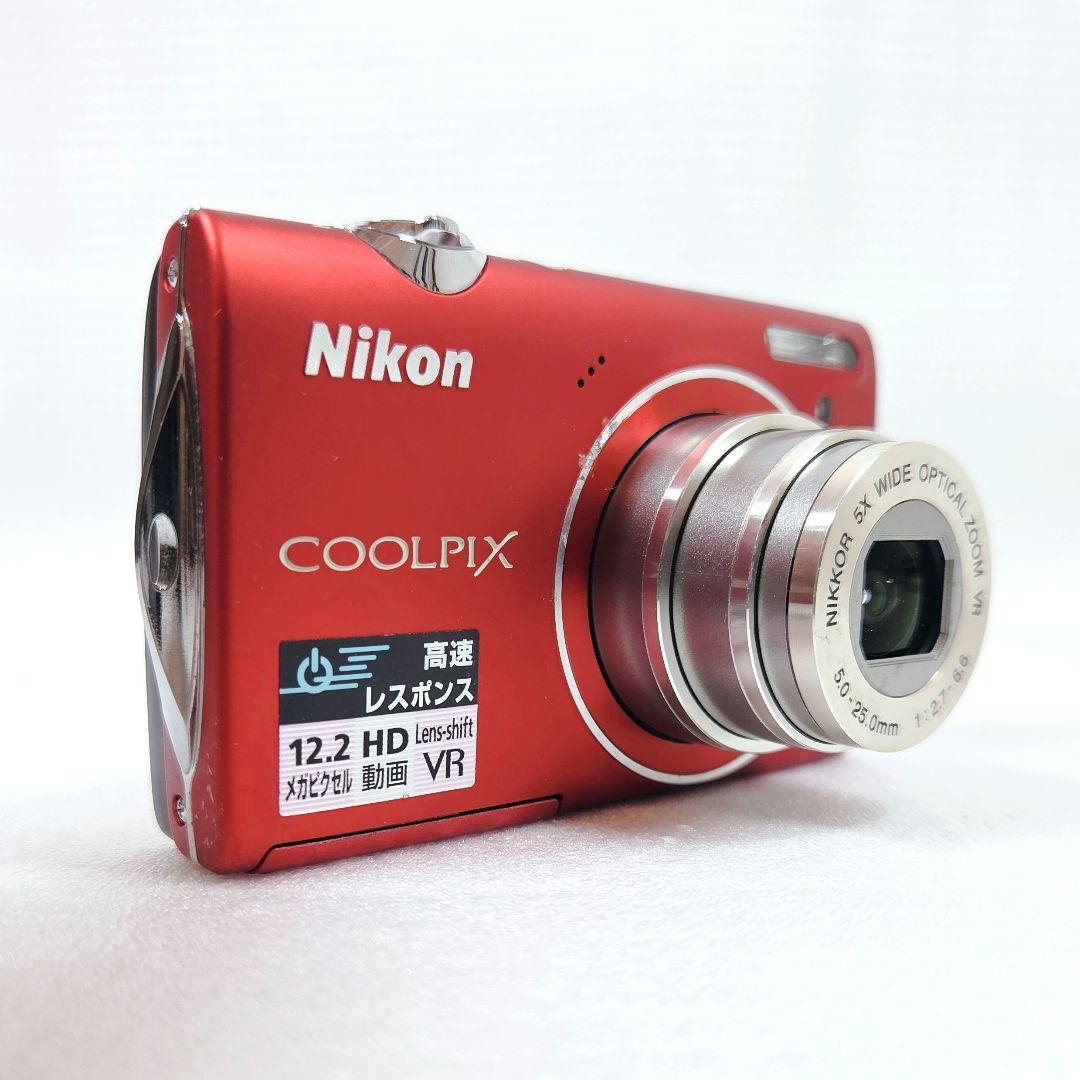 【美品】Nikon ニコン デジカメ COOLPIX S5100 レッド
