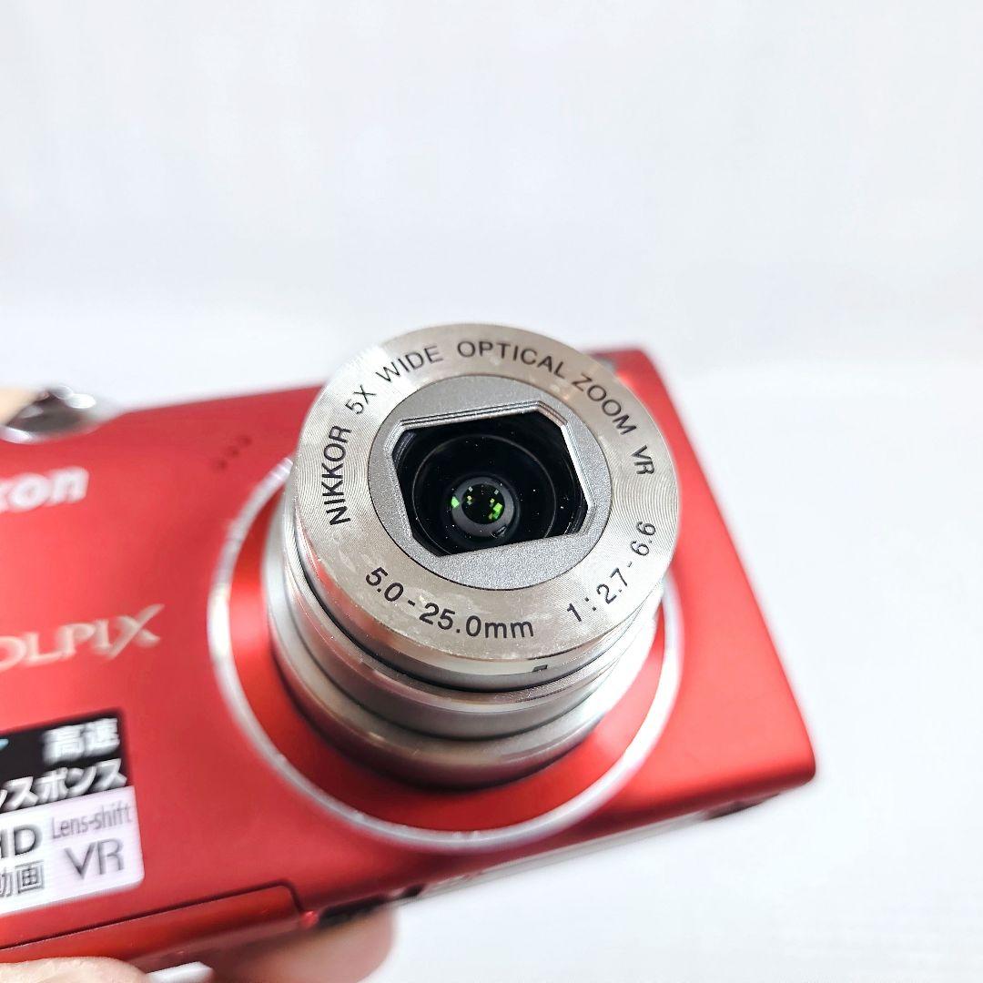 【美品】Nikon ニコン デジカメ COOLPIX S5100 レッド