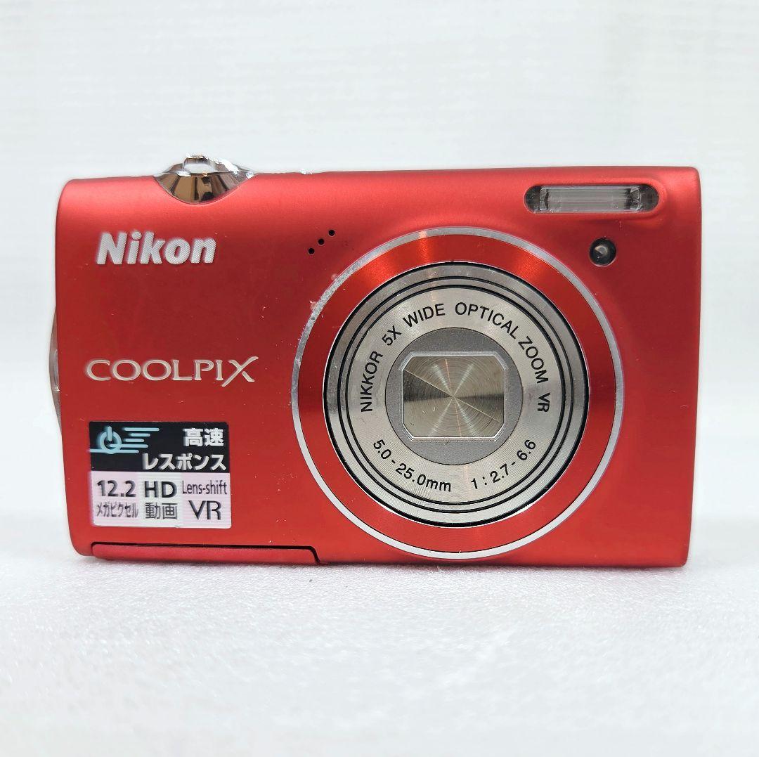 【美品】Nikon ニコン デジカメ COOLPIX S5100 レッド