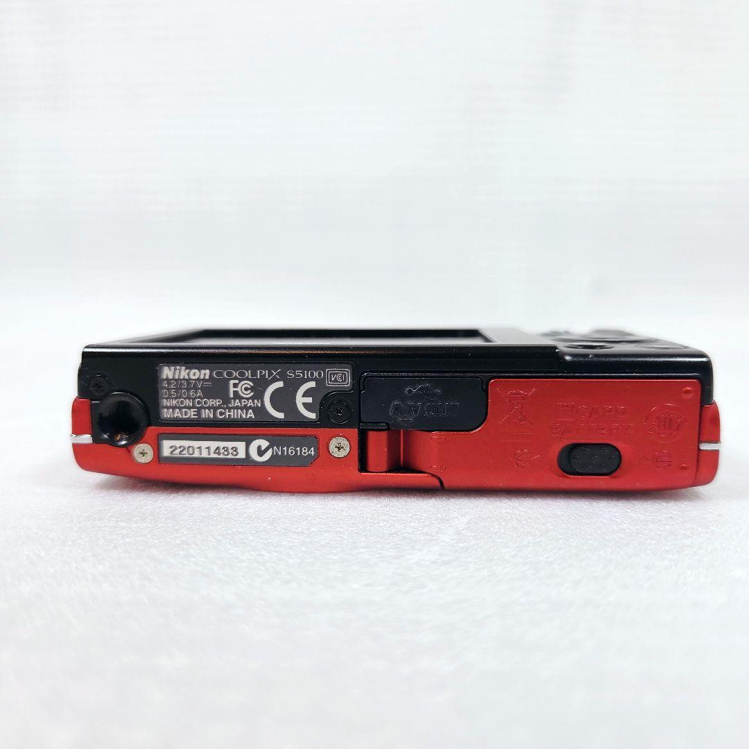 【美品】Nikon ニコン デジカメ COOLPIX S5100 レッド