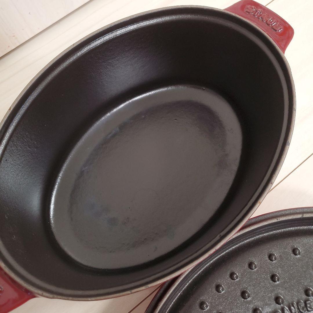 staub LA COCOTTE 赤 オーバル鍋　23cm