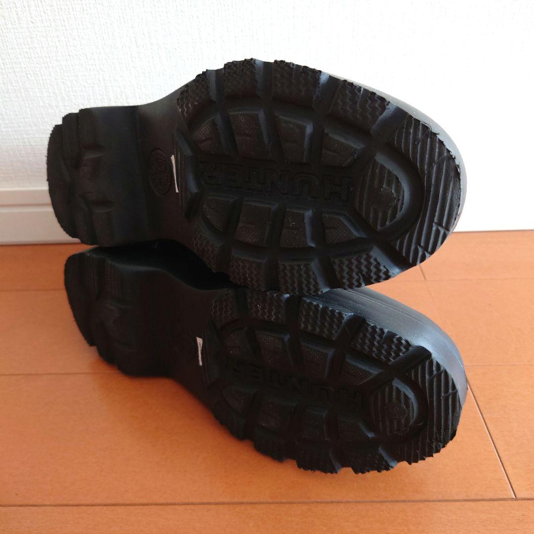 HUNTER エクスプローラー アンクル ジップ フラットフォームブーツ