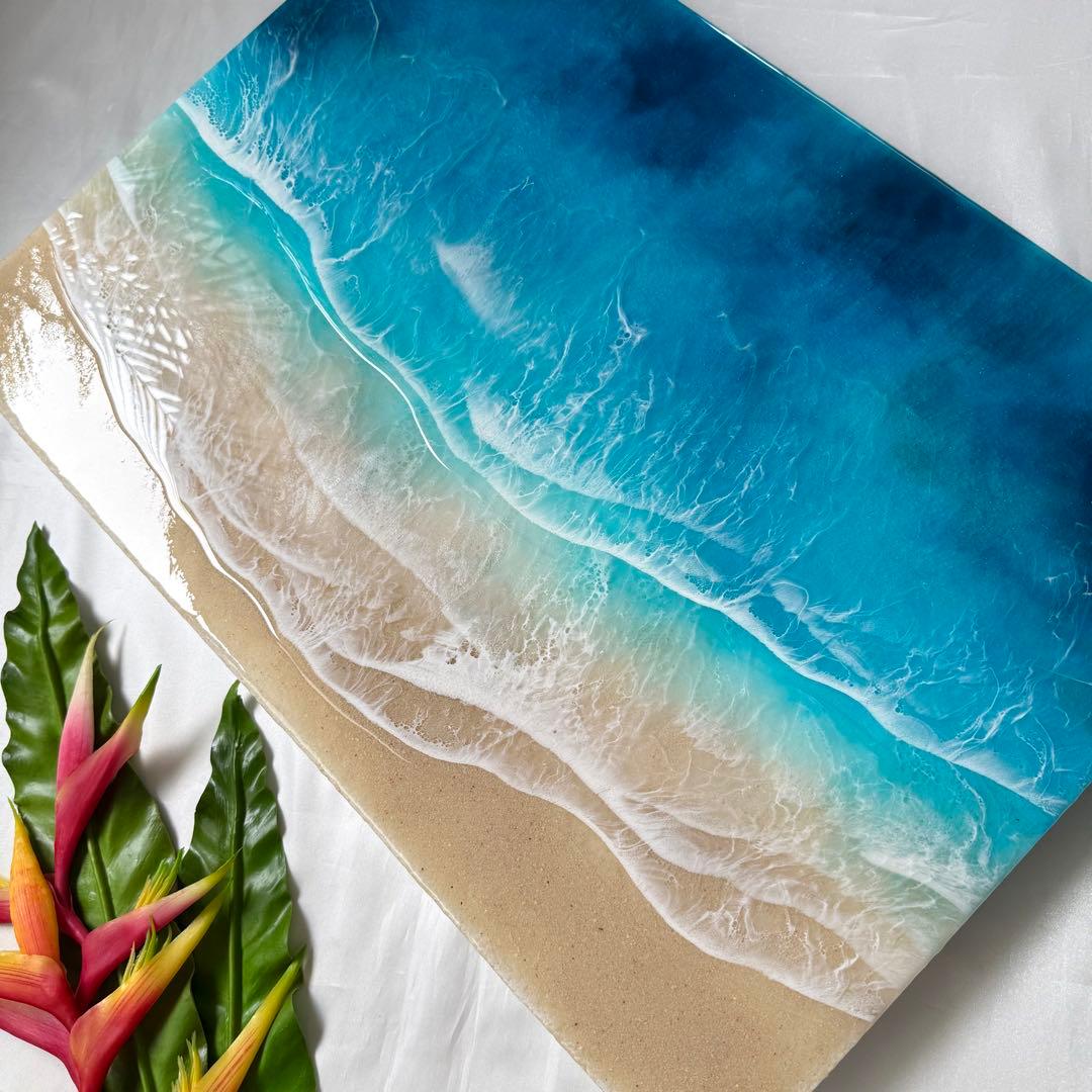 レジンアート　海アート　BIGパネル　オーシャンアート　インテリアパネル