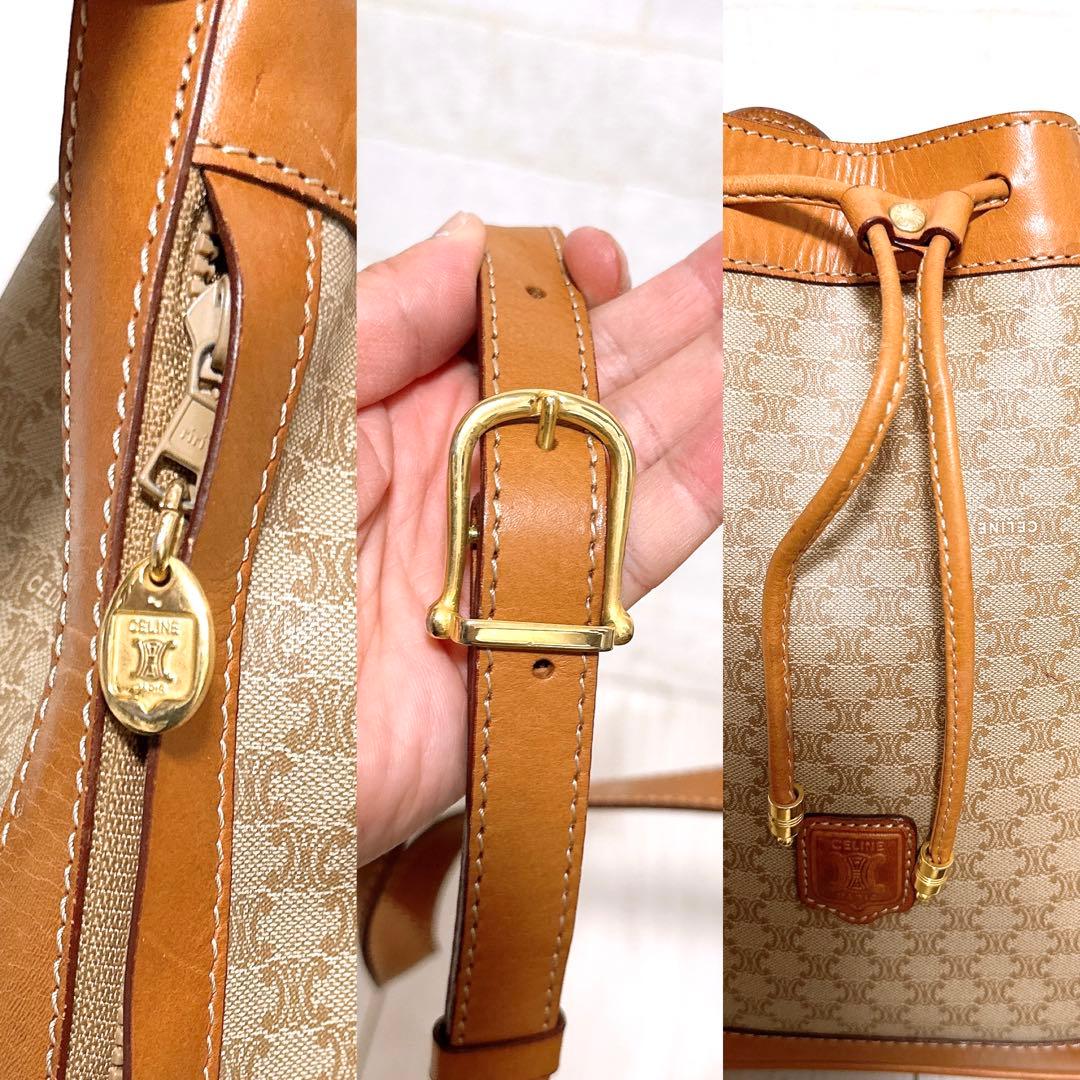 『美品』CELINE(セリーヌ)ショルダーバッグ PVC マカダム柄