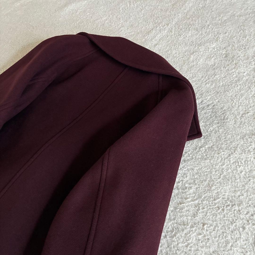 美品 スティーブンアラン 大襟 ウールコート ミドル丈 ダブルブレスト 日本製