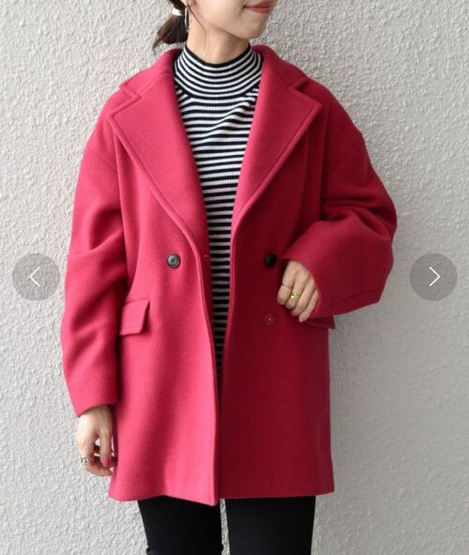 新品 本日セール☆SHIPS any リバーダブルテーラードミドルコクーンコート