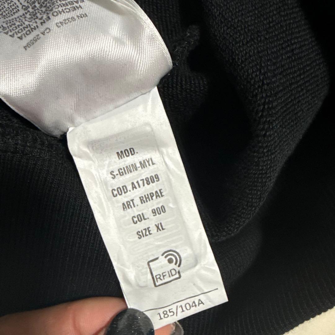 【極希少】DIESEL ブラック コーティングスウェット　ブラック　XL