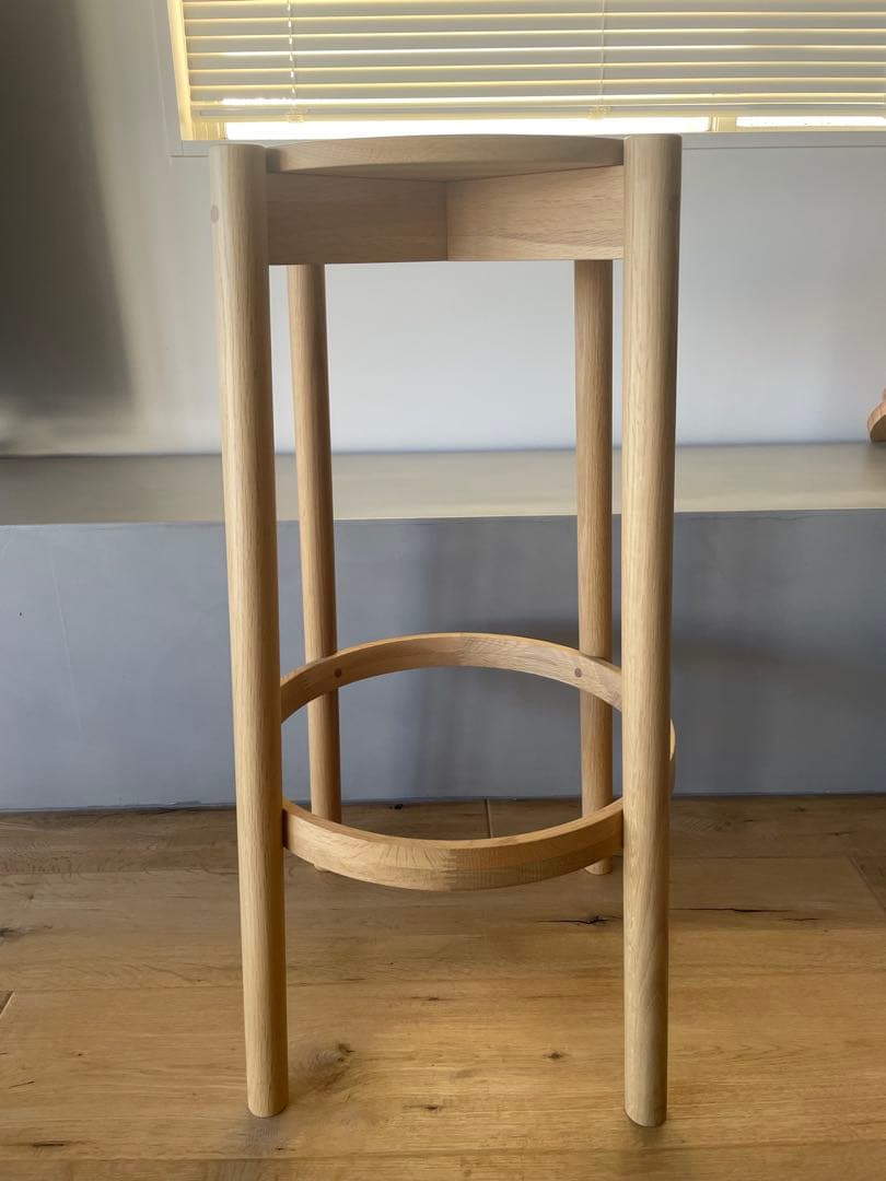 カリモク 木製スツール 無垢材 ナチュラル 美品