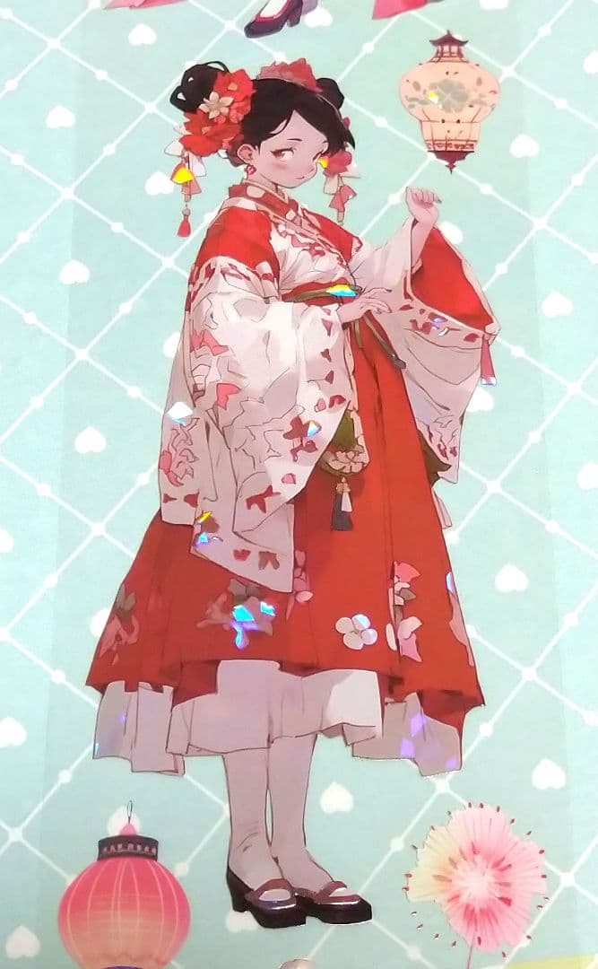 廃盤品✩J1065＃花绮川(贝壳光)目境幽冥切売り海外人物マステ女の子AIマステ