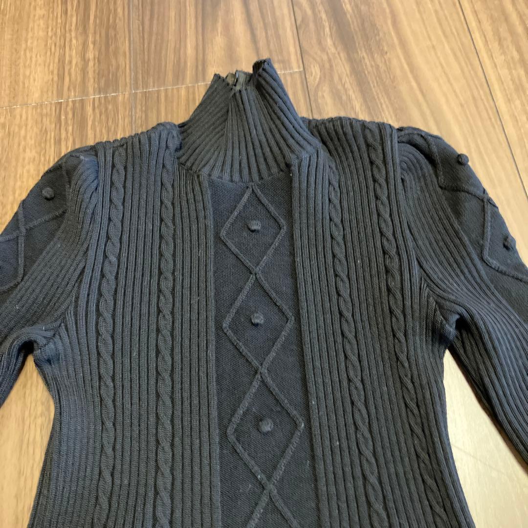 M'sニットトップス チェック柄スカート 38