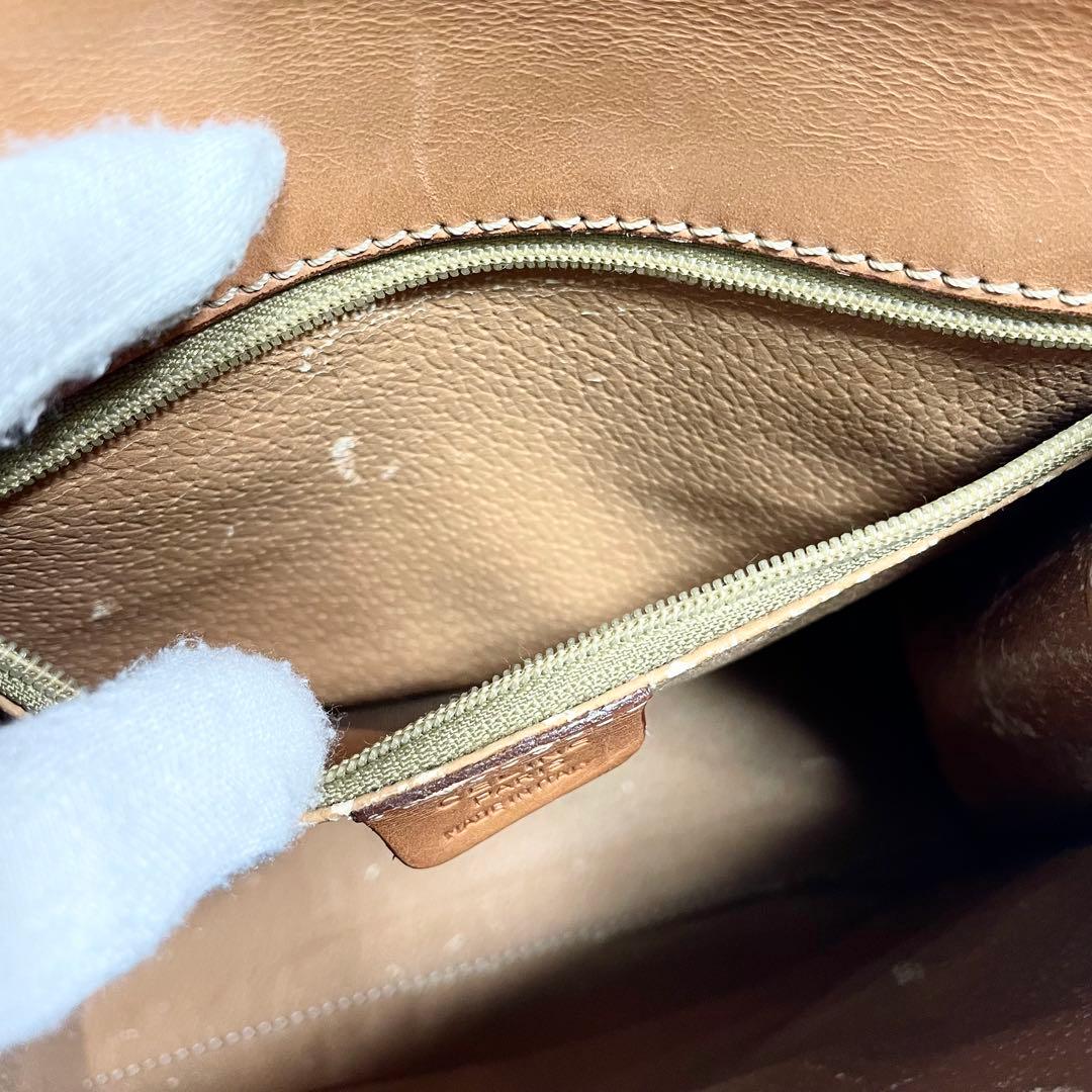 セリーヌ ロゴ 型押し マカダム ハンドバッグ フォーマルバッグ 2way 茶色