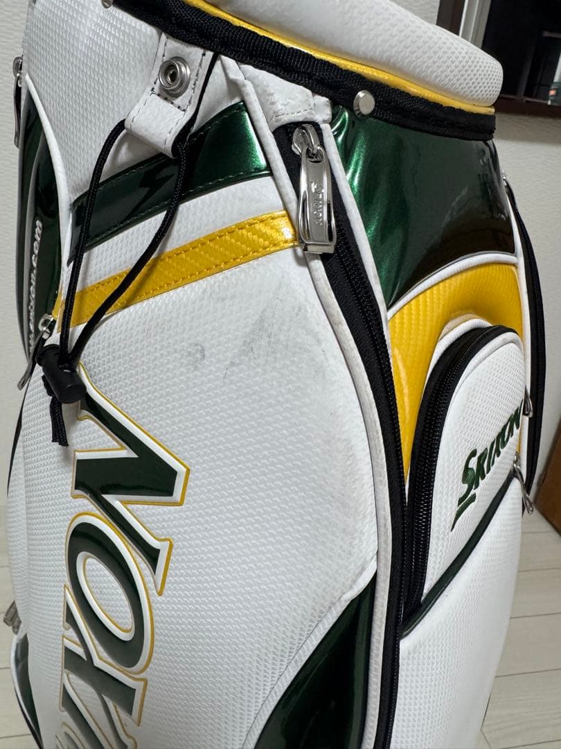 SRICONキャディバッグ ホワイト/グリーン/イエロー