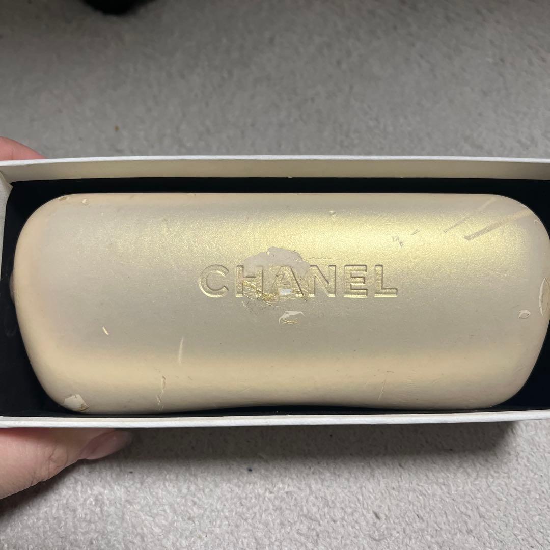 【CHANEL】オーバルサングラス オレンジレンズ ケース付き