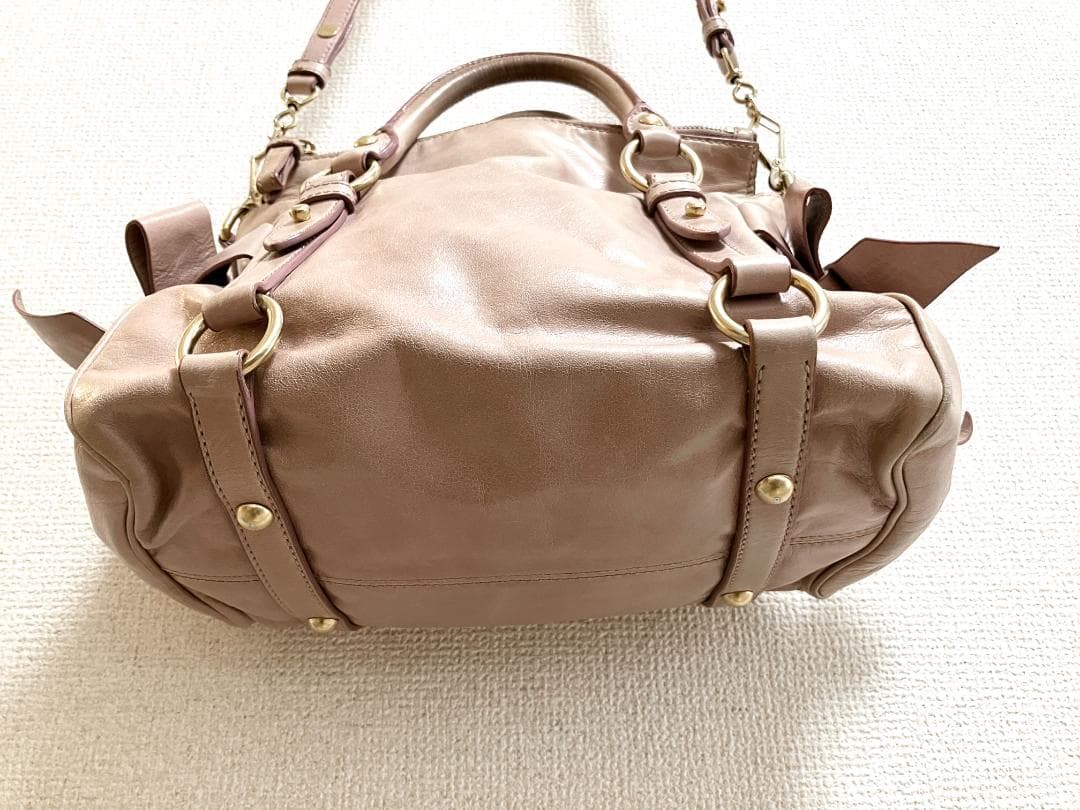 MIU MIU VITELLO LUX RIBBON BAG レザー バッグ
