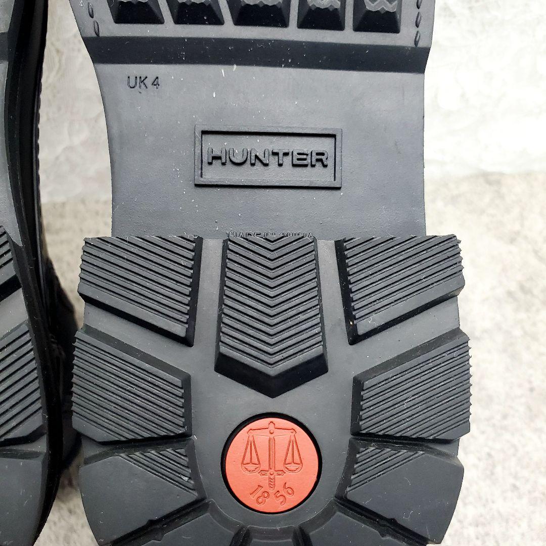 美品✨ハンター✨レインブーツ チェルシー プラットフォーム 23cm 黒