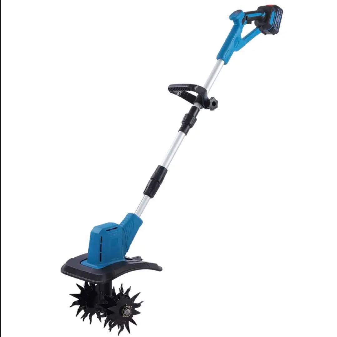 電動耕運機 家庭用 充電式、バッテリー2個付き強力な土壌整理機