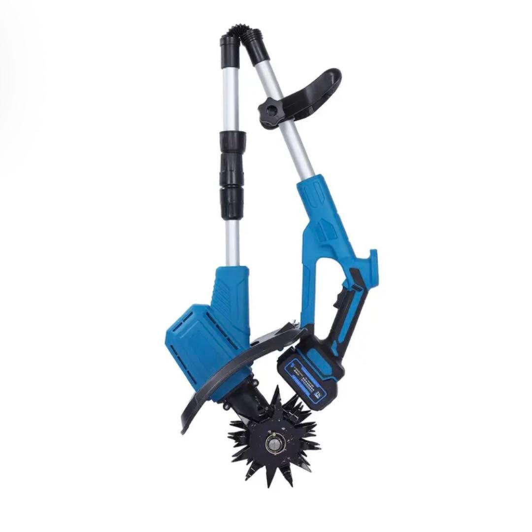 電動耕運機 家庭用 充電式、バッテリー2個付き強力な土壌整理機