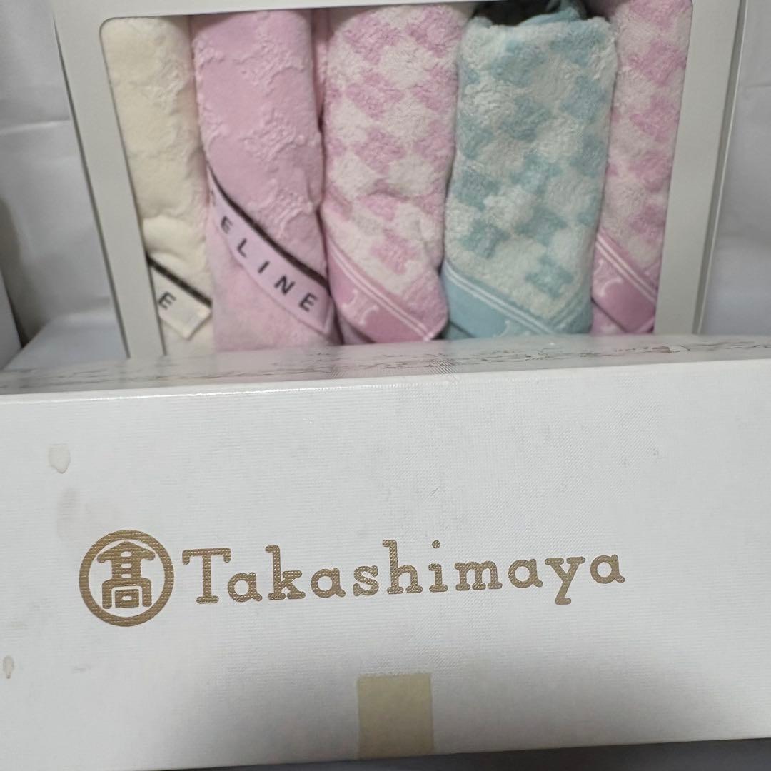 CELINE セリーヌ　フェイスタオル×5 トリオンフ　マカダム総柄　廃盤希少