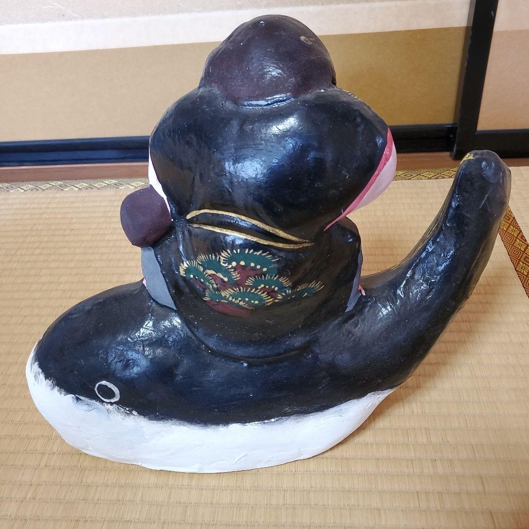 希少　中野人形　ふぐ乗り大黒天　土人形　土雛　奈良久雄