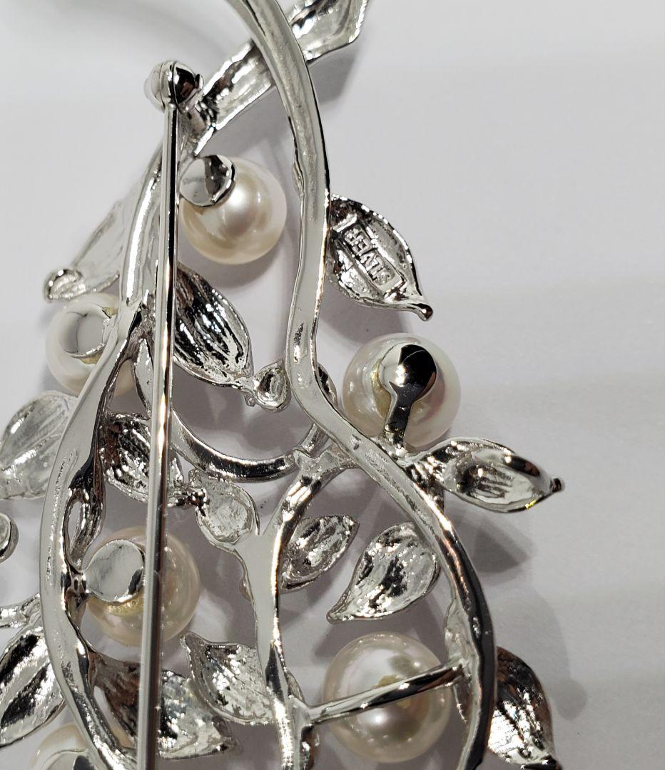 あこや真珠　本真珠　シルバー　ブローチ　パール　ジュエリー