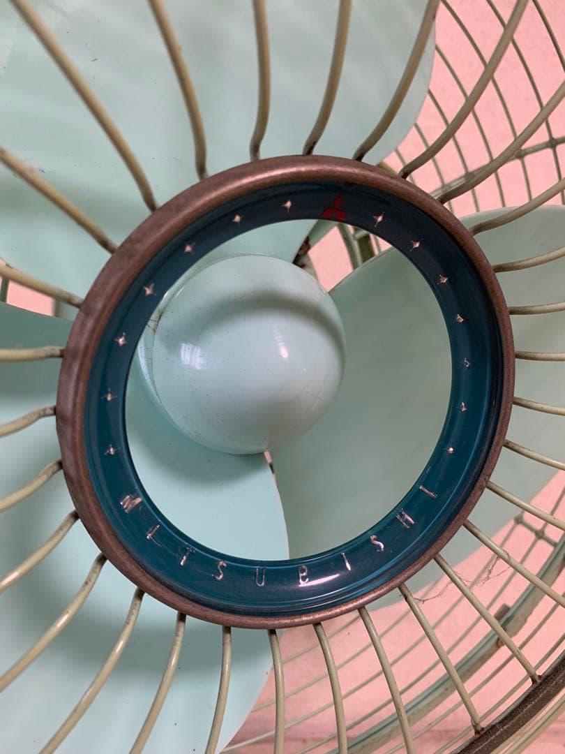 G0713-08★三菱 12インチ扇風機 ミントグリーン