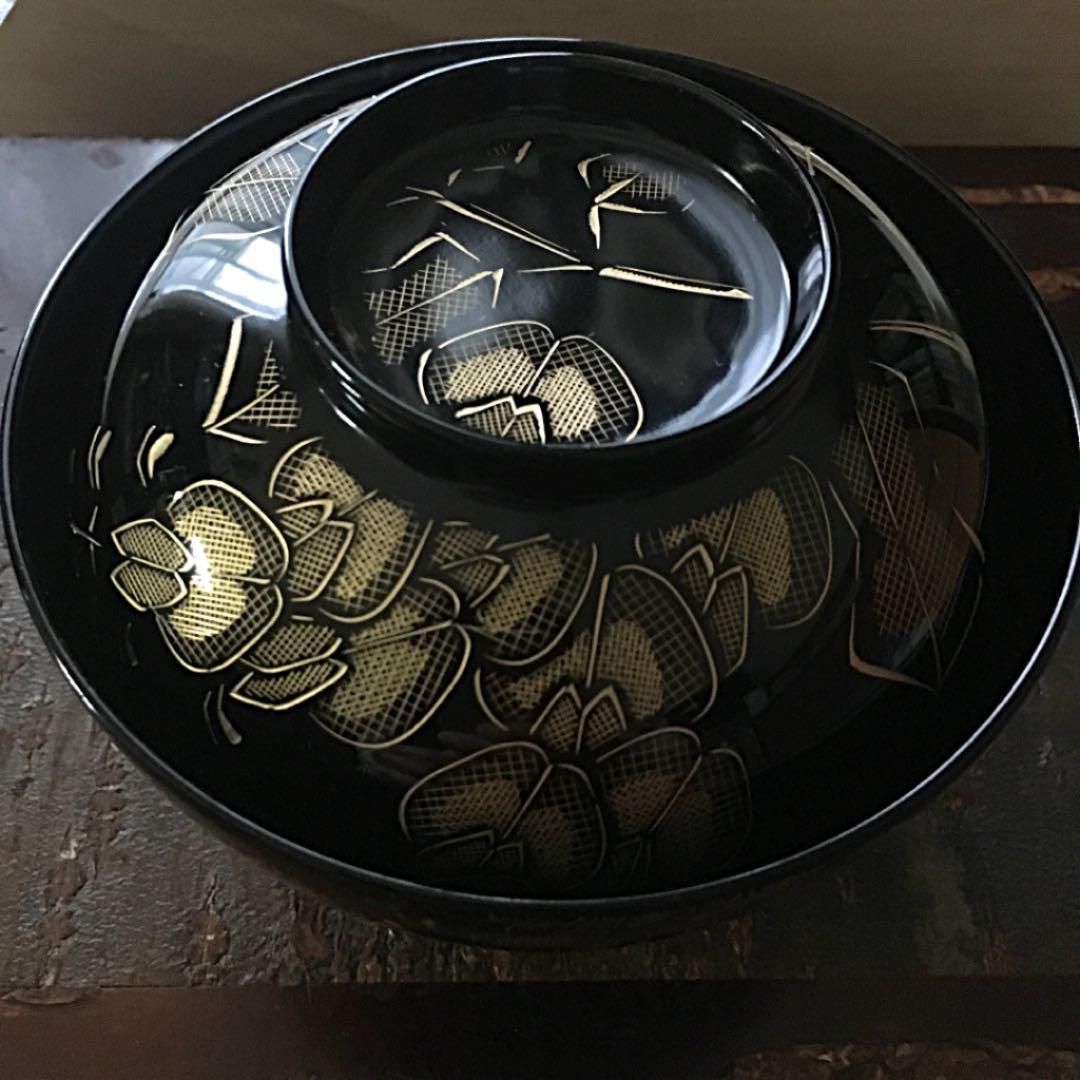 [新品] 輪島塗 煮物椀 五客 （蓋付き）