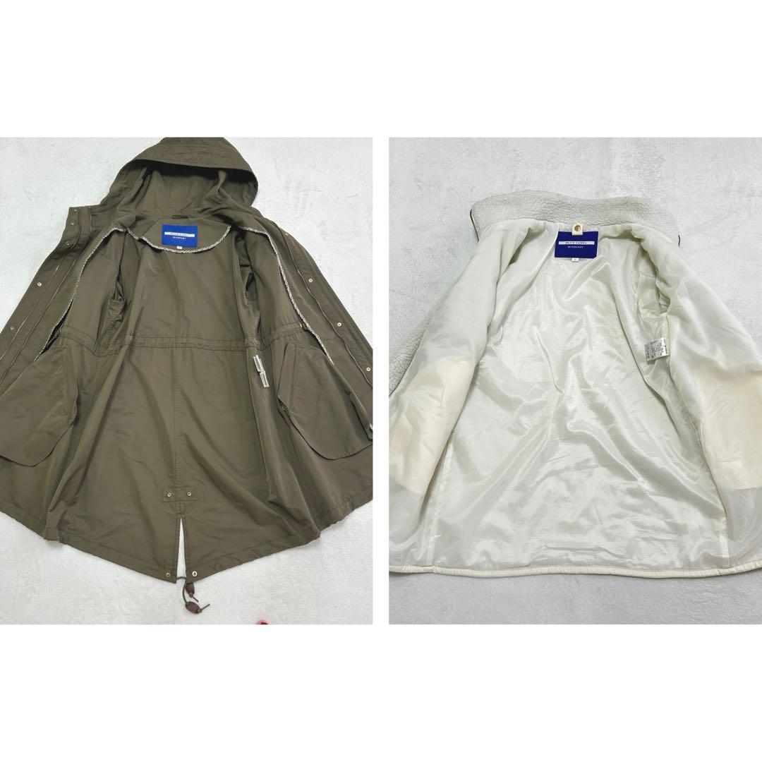 良品✨3way✨バーバリーブルーレーベル ライナー　フード　ボア　モッズコート