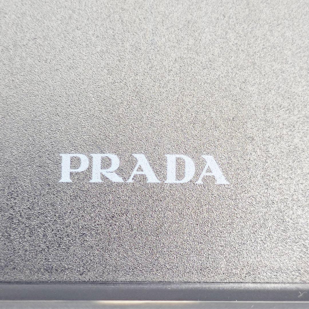 PRADA iphone14proケース サフィアーノレザー 三角ロゴ ブルー