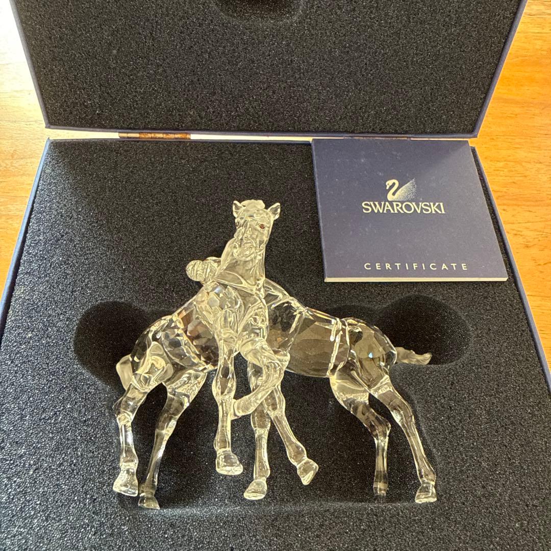スワロフスキー　馬　クリスタル　置物