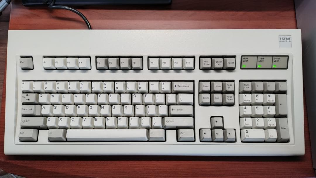 IBM Model M 1390131 角ロゴ動作確認済（1986-Aug-6）