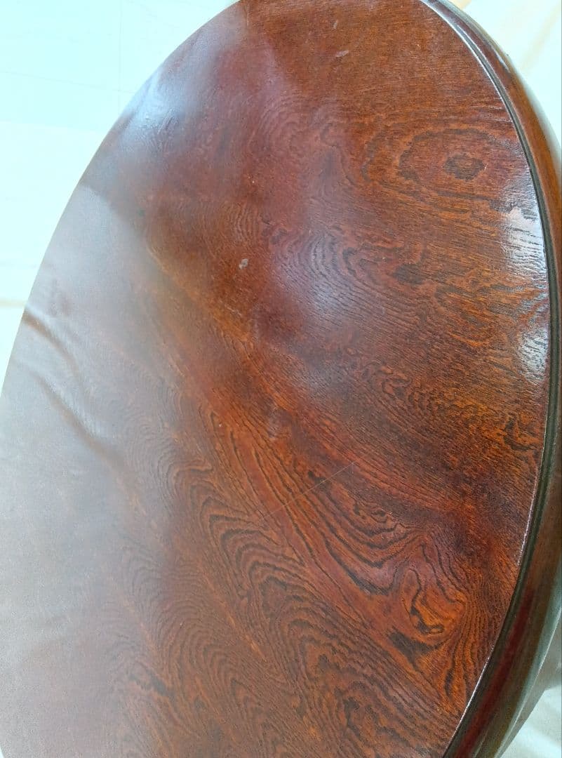 木製ちゃぶ台　折りたたみ　円卓　丸テーブル　座卓　昭和レトロ　古民家家具