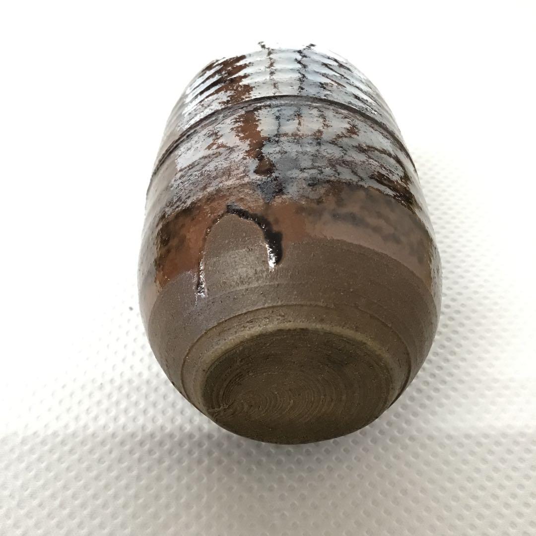 茶道具　筒井順慶茶入写　筒井写瀬戸茶入　佐々木八十二造　栞　共箱　S36CI