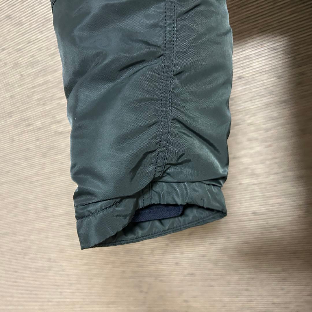 【ノースフェイス】ダウンジャケット モッズコート　MA1　刺繍　カーキーC5