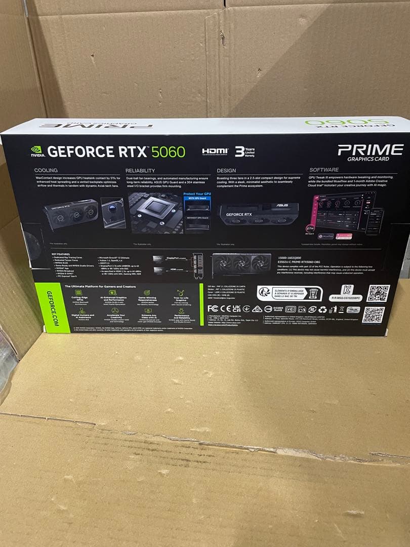 グラフィックボード・グラボ・ビデオカード PRIME GeForce RTX 5060 8GB GDDR7 Edition