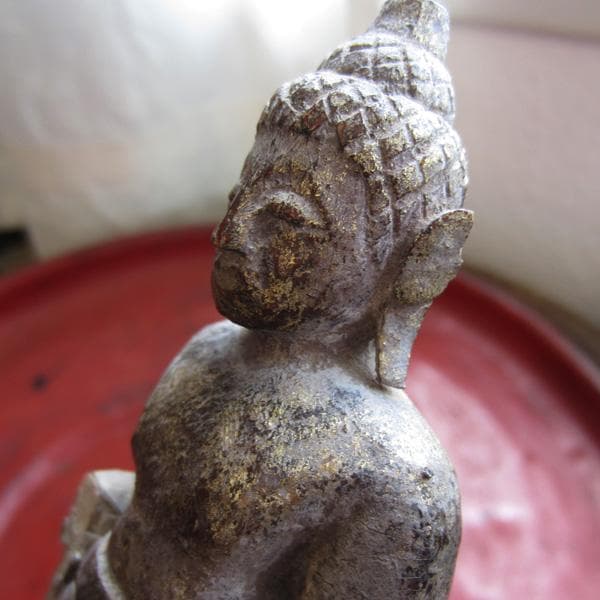 19世紀　タイの木製仏　立像　アンティーク