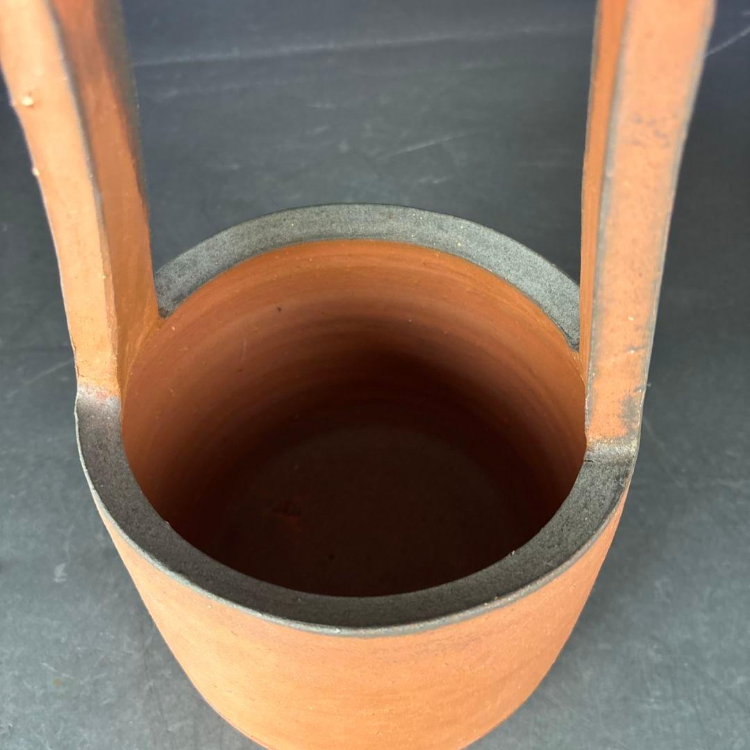 越後　竹元郁雄　手桶水指　共箱